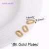 Trendy Gold Plated Brass Heart/Oval Push Clasp Carabiner Spring Clasps For DIY Handmade Jewelry Making Accessories