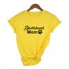 Dachshund Mom Dog Print Women Summer T Shirt Short Sleeve Harajuku Kawaii Tshirt Tops Female