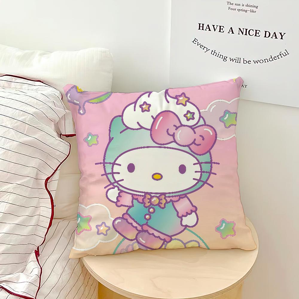 cartoon art cute cat h-HelloKitty SRO cushion cover soft Pillow Case for Sofa Living Room Home office Decor Protective Covers