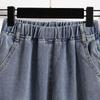 Large Size High Waisted Jeans Fashion Loose Elastic Waist Casual Harlan Pants Women's Autumn Ankle-Length Denim Pants