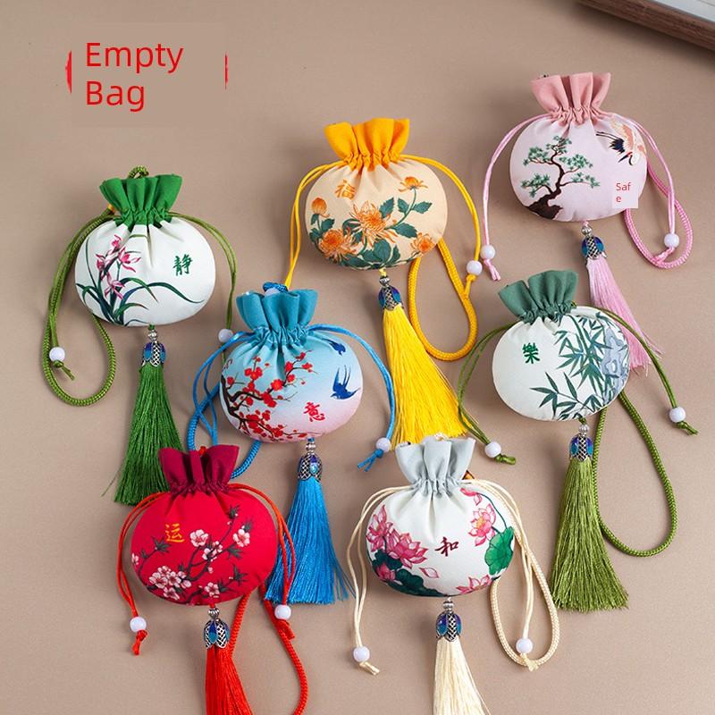 Dragon Boat Festival Fragrance Sachet Empty Bag Handmade DIY Hanging Ornament Mosquito Repellent Bag Mugwort Vintage Style Embroidered Empty Pouch