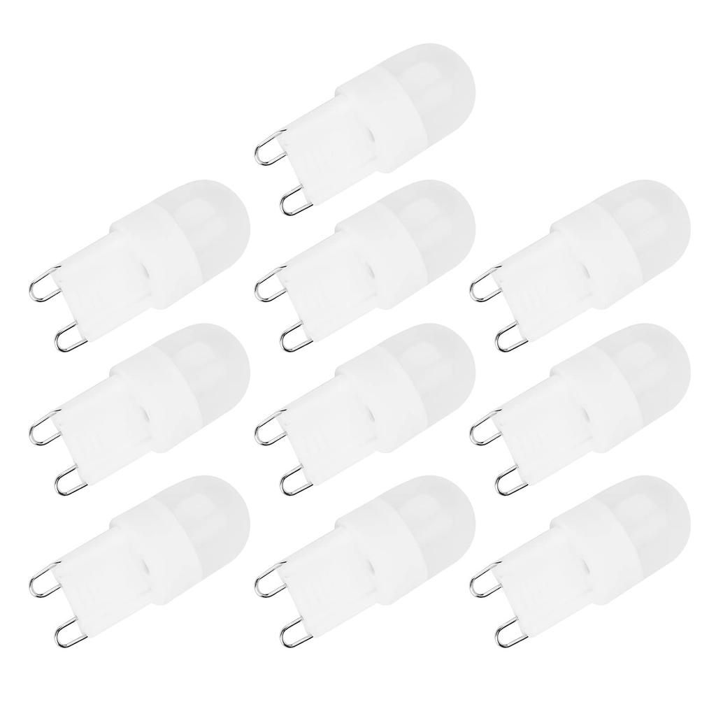 Bnineteenteam G9 LED-Lampen, Keramikmaterial, 1,5W-Lampen, 10er-Pack, Perfekt für Heimdekoration, Schlafzimmer und Bürobeleuchtung