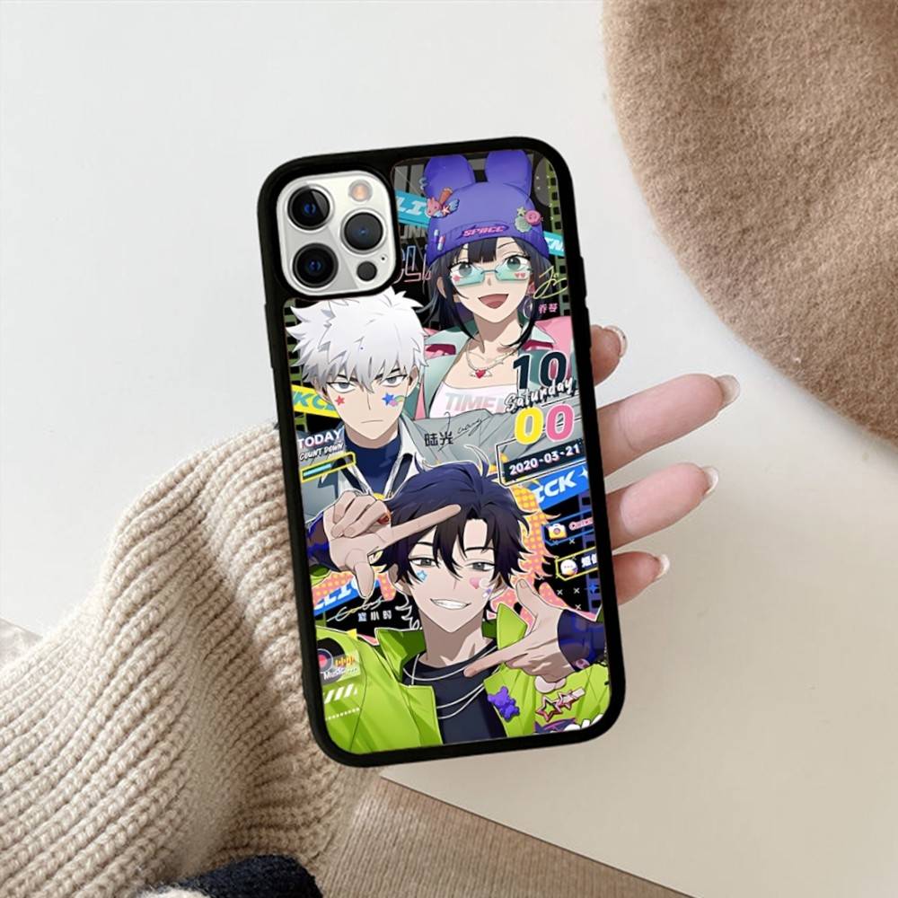 Healing Anime L-Link C-Click PC+TPU Phone Case For IPhone 17 16 15 14 13 12 11 Pro Max Plus Kawaii Cartoon Cover