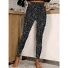 High Waist Leggings Sequined Glitter Leggings Casual Pants Trousers