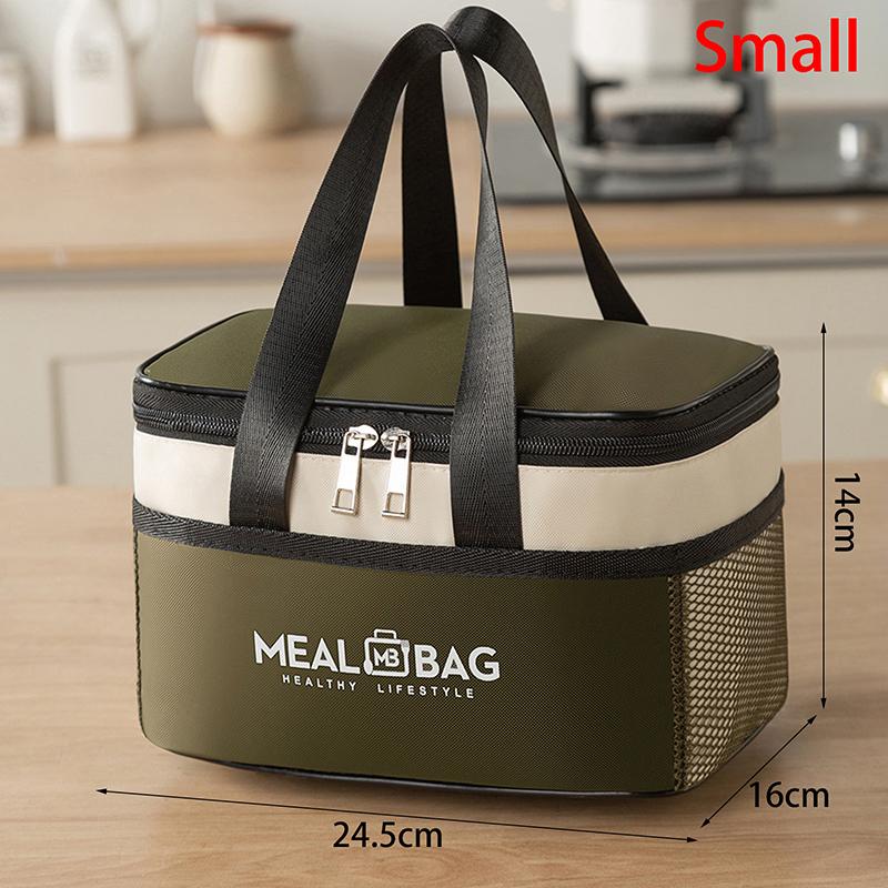 Insulated Lunch Bag Large Capacity Thermal Tote With Oxford Fabric And Aluminum Foil Leakproof Cooler For Picnic Office Travel