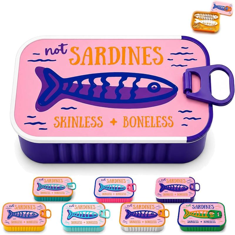 Sardine Tin Jewelry Box 3D Printed Necklace Earring Storage Box Easy Open Lids For Crafts & Packaging Storage