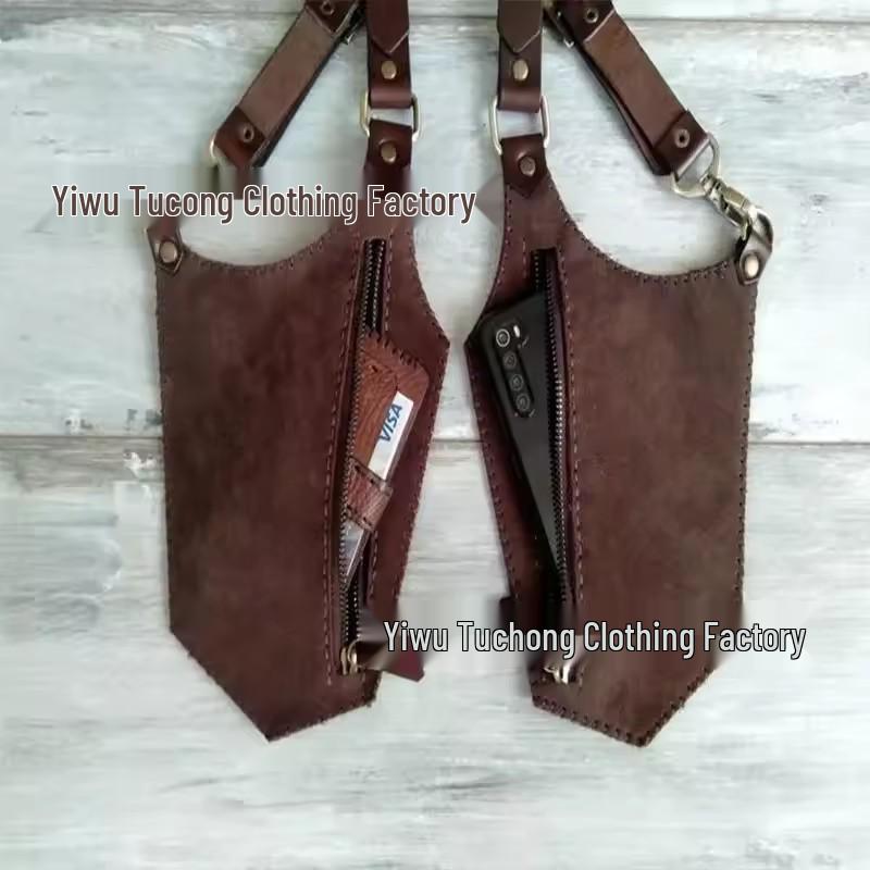 Vintage Men's Leather Crossbody Bag - Adjustable, Multifunctional, Outdoor Phone and Small Essentials Bag