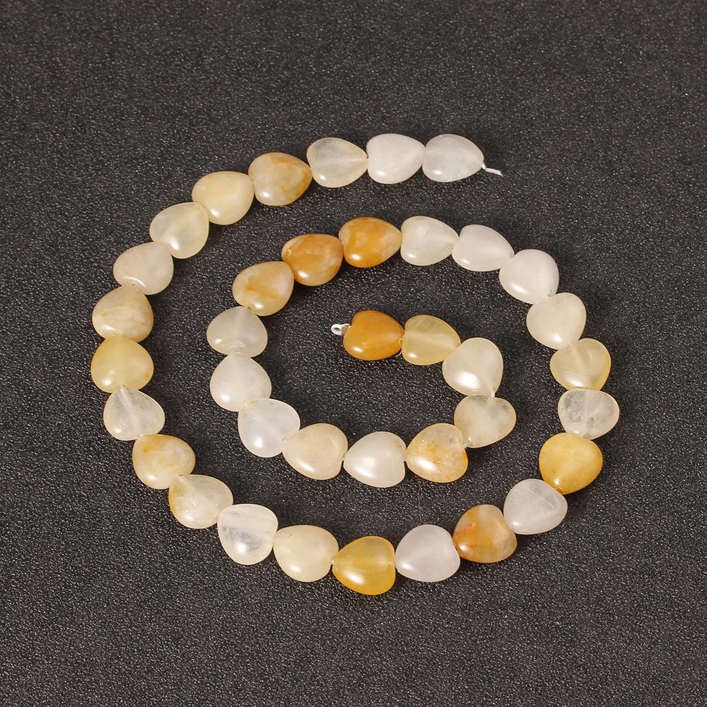 1 String Natural Stone Colorful Heart shaped Agate Tiger Eye Amethyst Blue Pine Spacer Beads DIY Charm Bracelet Necklace Jewelry