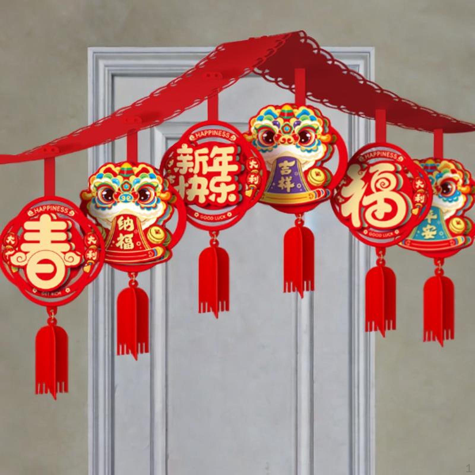 

Chinese Year Banner Ceiling Decoration 78.74 inch Home Furnishing Cute Snake Ornament Style D