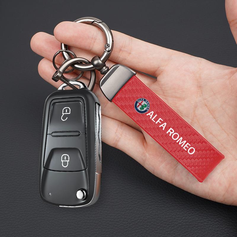 For Alfa Romeo High-end Car Logo Key Chain Keyring Auto Interior Accessories For Alfa Romeo 4C 159 166 Spider Giulia Giulietta 1