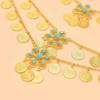 Multi Layer Alloy Coin Tassels Shoulder Chain Necklace Shoulder Accessory for Fashion Forward Women Seeking Unique Style