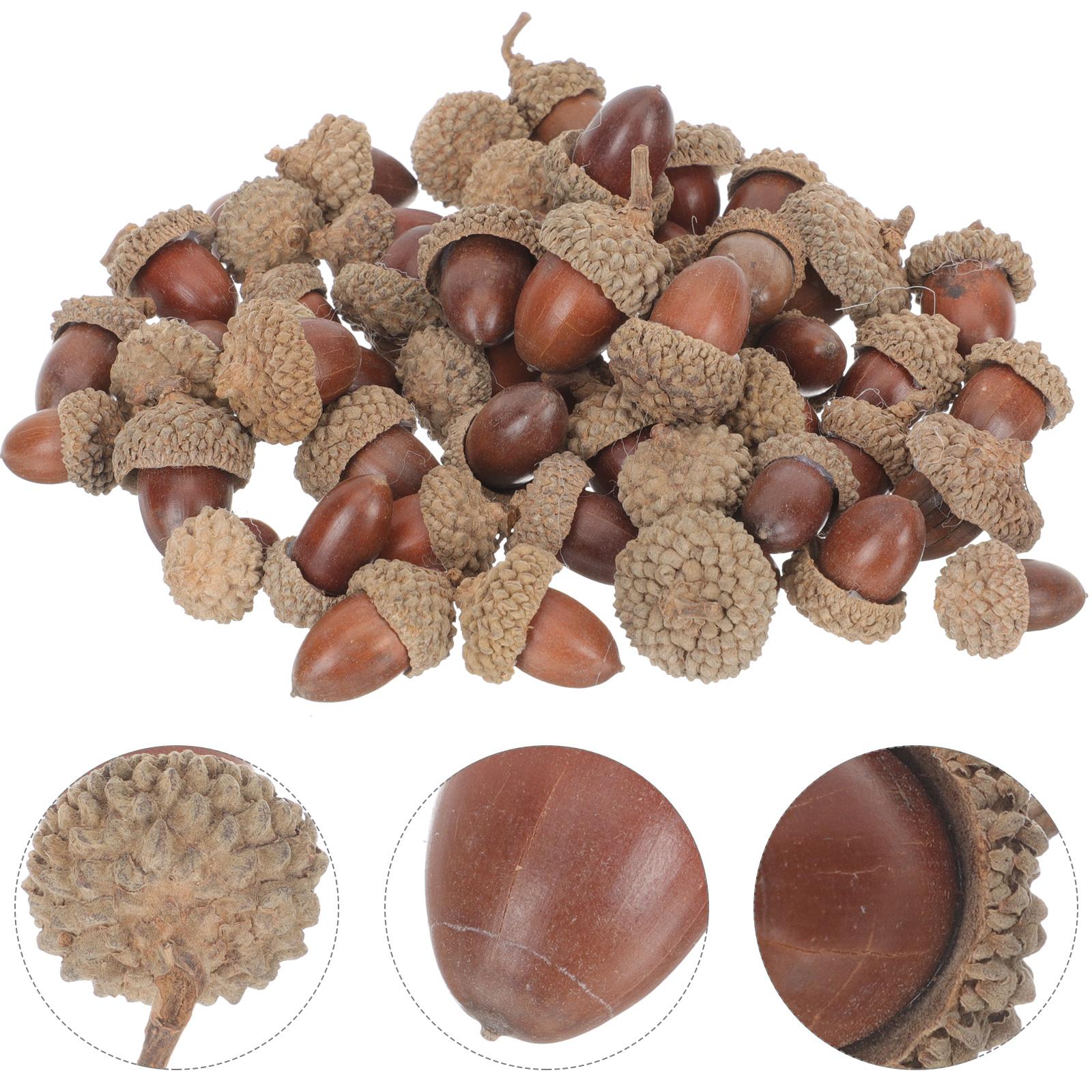 

50/100pcs Artificial Mini Acorns Simulation Pine Cones Model Fake Fruit Ornament For Wedding Christmas Decoration 3x2.5cm