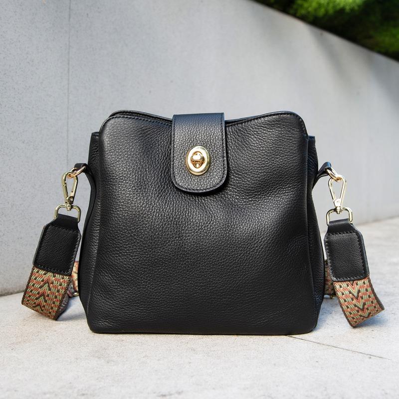 Genuine Leather Fashionable and Versatile Crossbody Bag High-end Shoulder Bag Simple and Large-capacity Commuter Bag