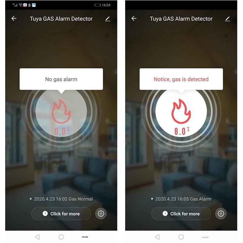 Tuya WiFi Kitchen Gas Leak Detector with Solenoid Valve