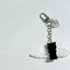 Cute Angel Wings Fuzzy Kitty Cat Heart Keychain Flocked Kitten Kawaii Phone Chain Anti-Lost Lanyard Pendant Bag Decor Gift