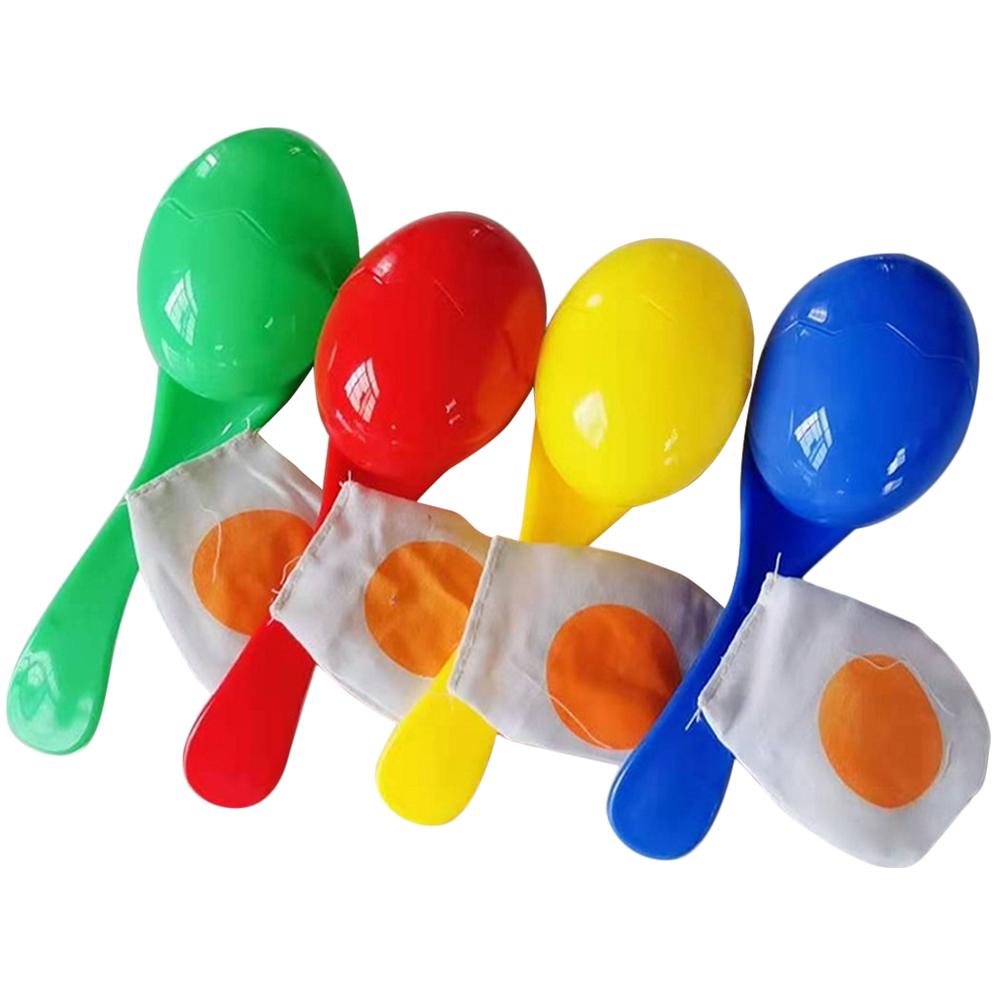 

4 Pcs Kids Playset Outdoor Spoons Game Egg Toy Tea Party Favors Birthday Games for 8-12 16.00X4.50X4.50CM