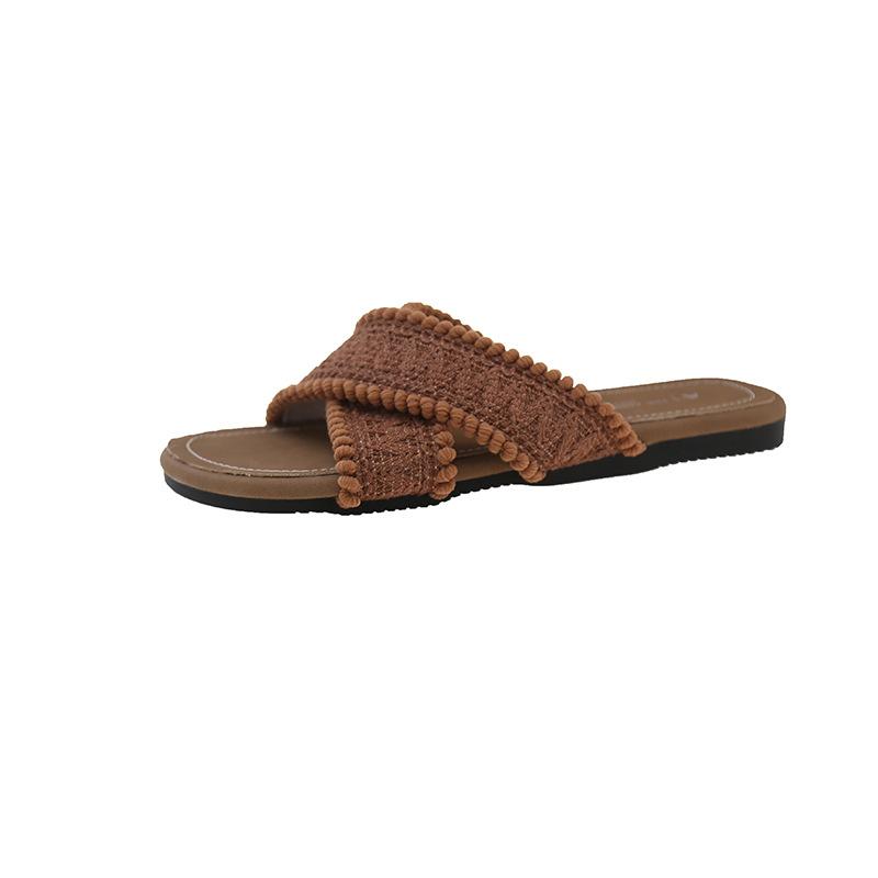 Women's platform slippers women's summer wear new fairy bohemian sandals vacation soft flat beach shoes