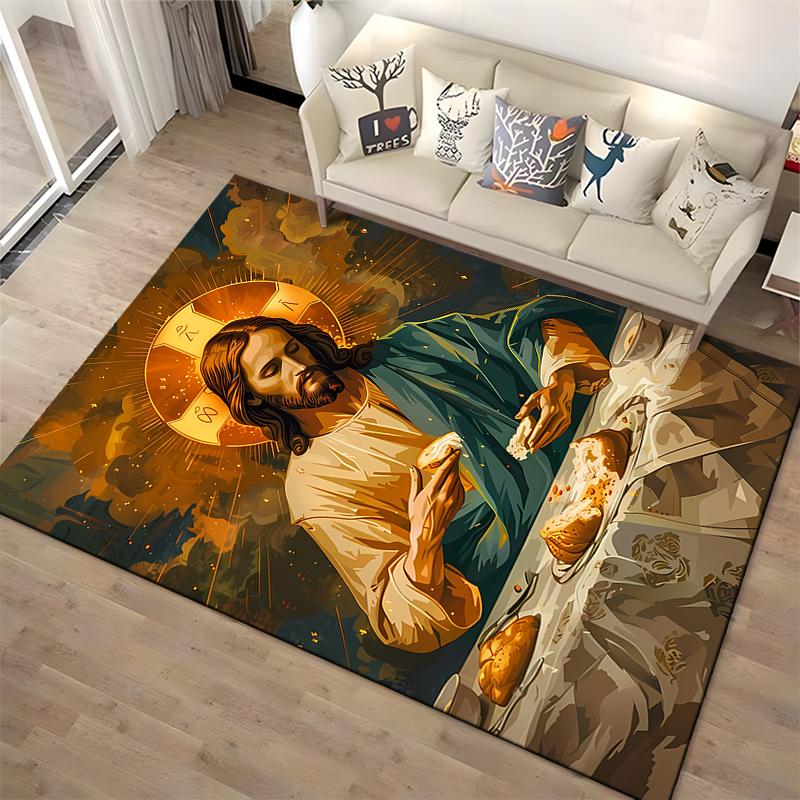 The Christ Jesus stamped non-slip carpet is suitable for use in the living room and on bedroom sofas.