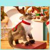 Adorable Plush Reindeer Figurine For Christmas Decoration With Realistic Features