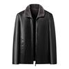 High-end New Leather Jacket for Men In Autumn and Winter Plus Velvet Warm Short Sheepskin Jacket Detachable Hooded Leather Jacket