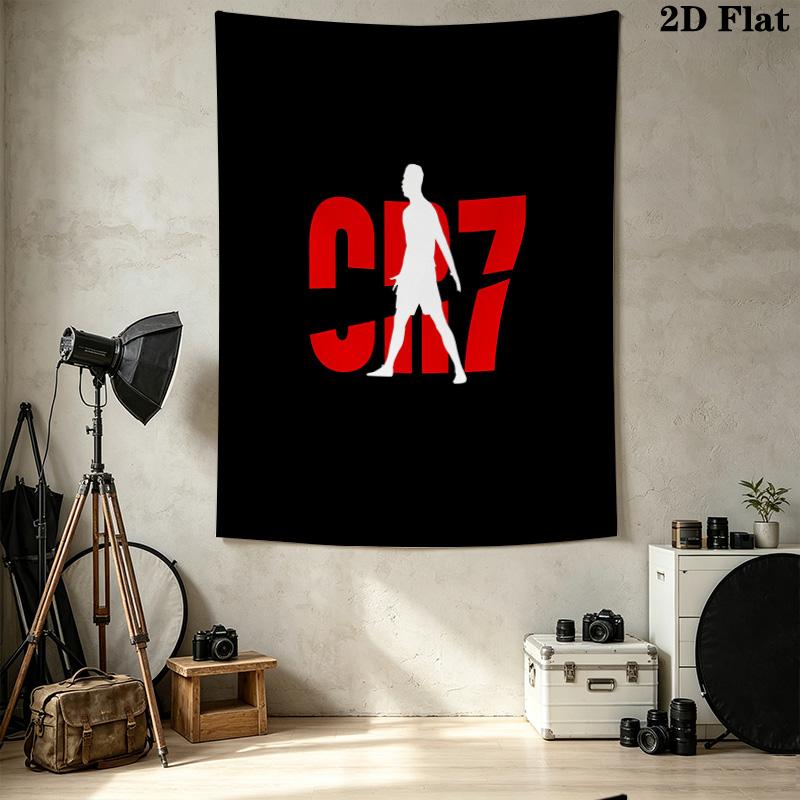 Cr7 Wall Tapestry Aesthetic Wall Hanging Printed Fabric Blanket Decorative Tapestries For Bedroom Living Room Home Decor