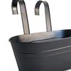 Flower Holder Hanging Pot Garden Balcony Iron Bucket Planter Detachable Hooks for Porch