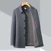 Men's Business Casual Plaid Jacket - Buttoned, Loose Fit, Lapel Style, Ideal for Spring & Autumn.