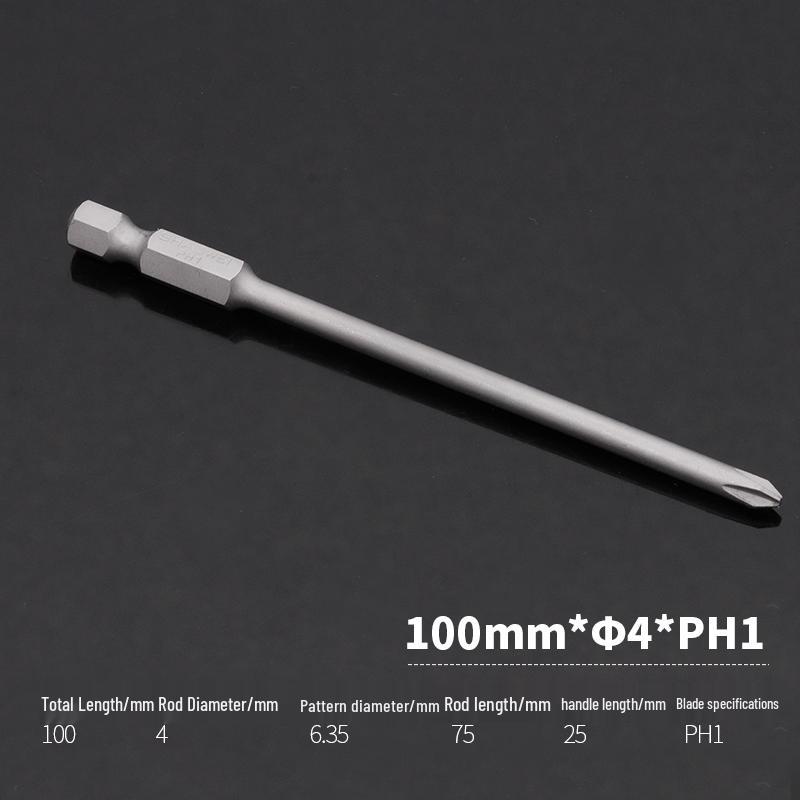 Magnetic Phillips Electric Screwdriver Bit Set (3/4/5/6mm) - S2 Steel Extension