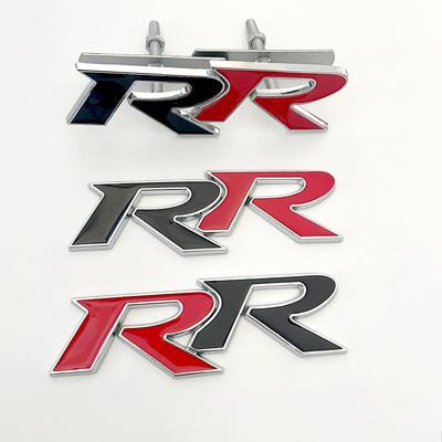 1Pc 3D Metal RR Logo Car Front Grille Rear Trunk Emblem Badge Decals For Civic Mugen Accord Crv City Hrv Sticker Accessories
