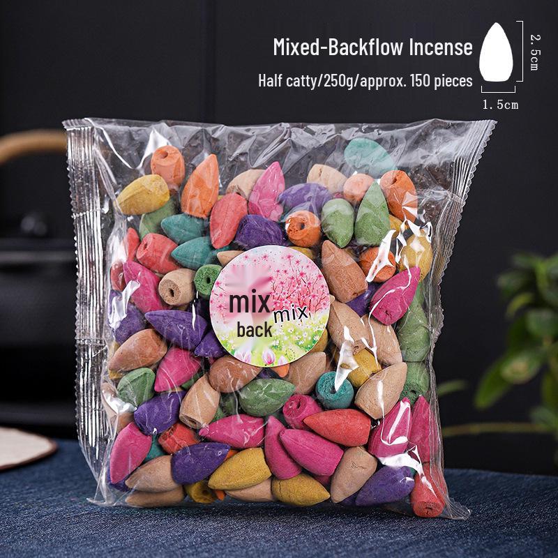 150-Piece Backflow Incense Cones Pack, 250g - Sandalwood & Agarwood for Home & Bedroom