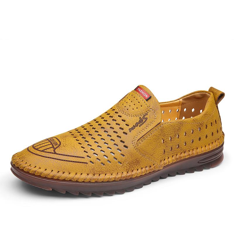 

Men s driving shoes soft leather beanie shoes men s casual shoes large size men s shoes soft sole non-slip hole sandals 44