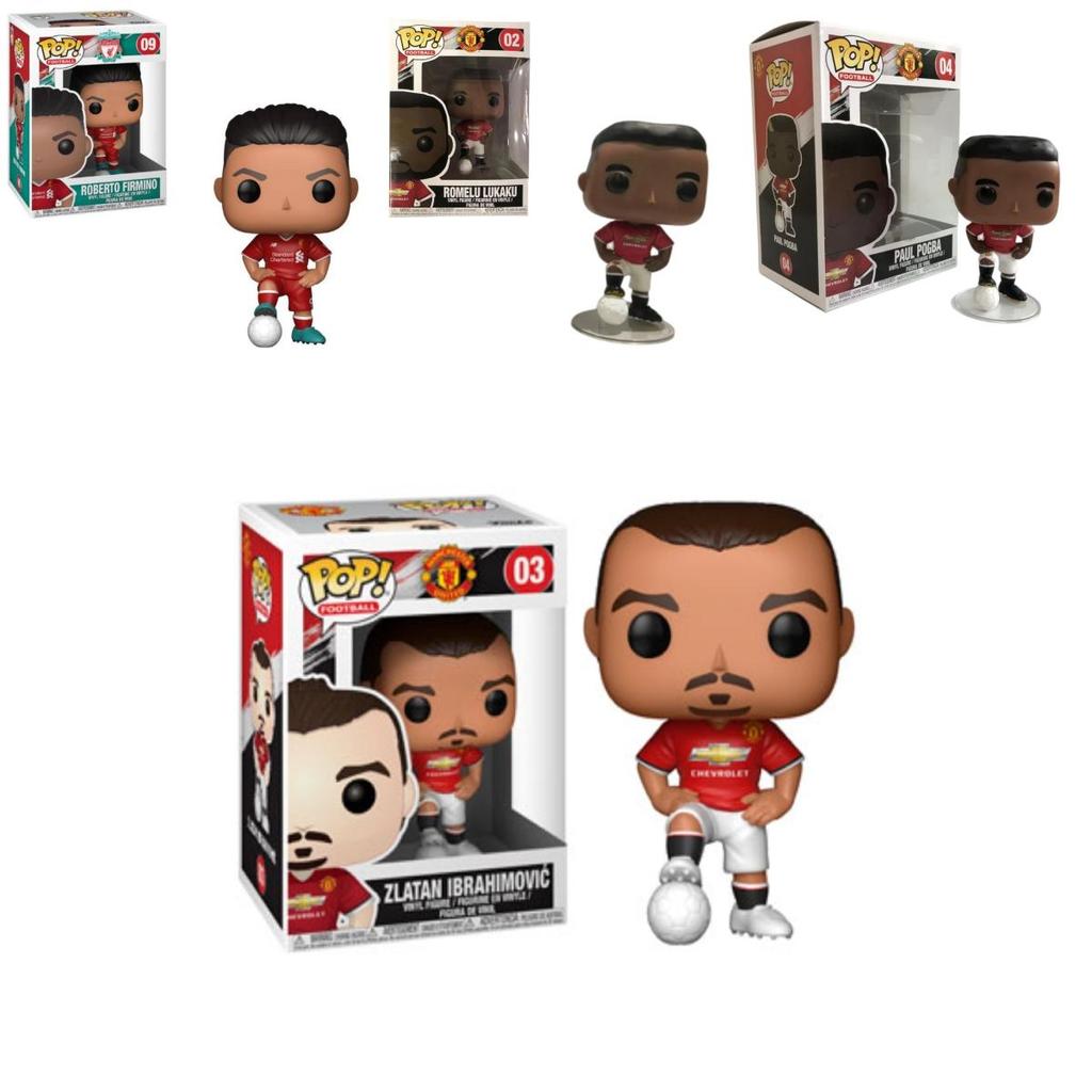 Collectible Pop Football Star Models Man Utd, Liverpool, Pogba, Salah, Ibrahimovic, Mane