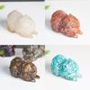 Resin Filled Water Crystal Dog Ornament With Semiprecious Stones For Office Decor And Collectors