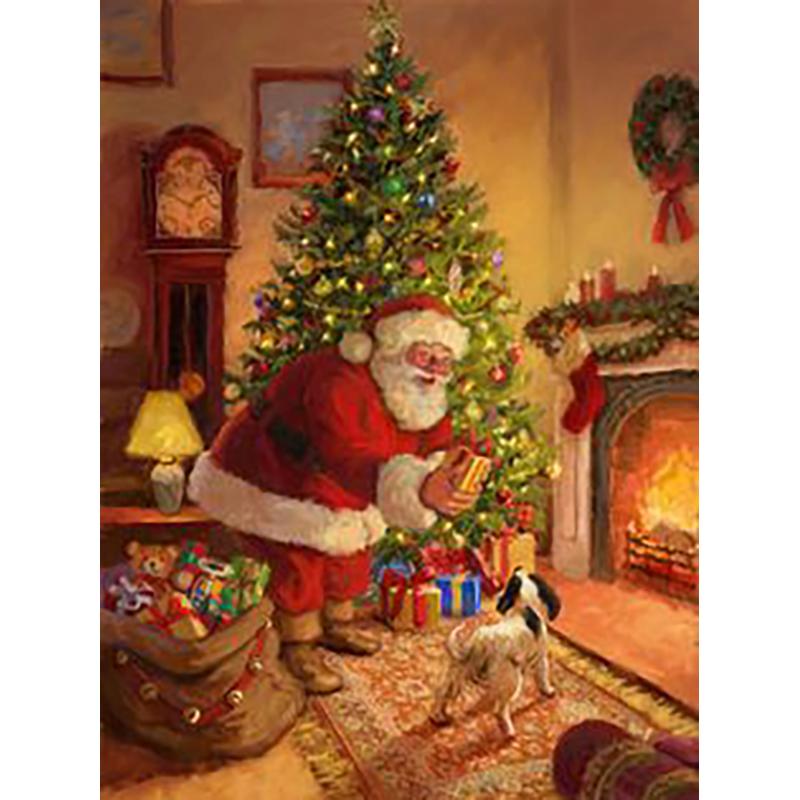 Diy 5d Diamantová malba Vánoční dárek Santa Claus Domácí dekorace Diamantové vyšívání Křížovým stehem Ruční umělecké sady Obrázek