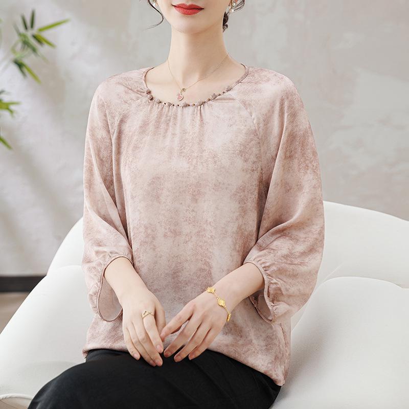 Summer Elegant Age-Defying T-Shirt & Top Two-Piece Set for Middle-Aged Women