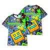 Camiseta Impresa Geometry Dash para Hombres, Mujeres y Niños Tops Moda Venta Caliente Nueva Caricatura Camisetas Impresas 3D
