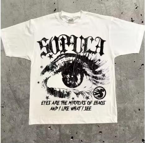Letter Pattern Portrait Printed Tshirt Unisexs And Unisexs Same Style Casual And Relaxed Streetwear Classic Tshirt