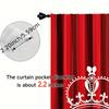 2pcs- Black and Red King and Queen Polyester Curtains, Pole Bag Curtains 42*84, Bedroom, Living Room, Home Room Decoration