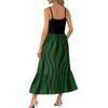 Women's Long Beach Casual Elegant Spaghetti Strap Maxi Dress Striped Low-key Flowing Bohemian Dress
