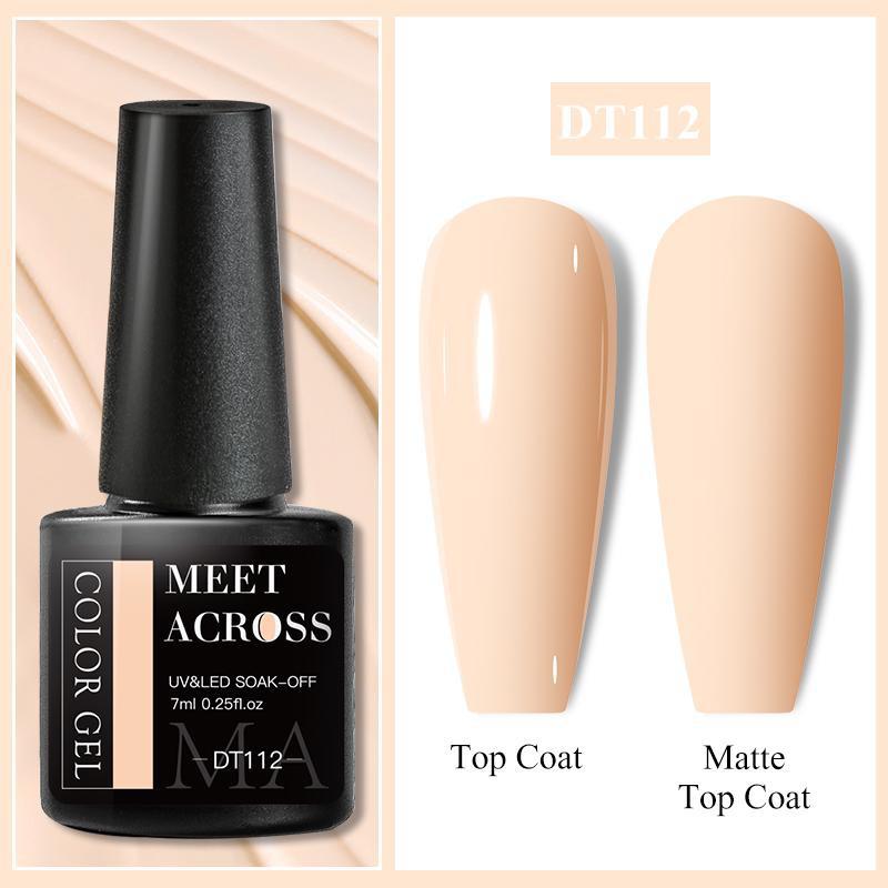 

MEET ACROSS 7 мл зеленый, красный, желтый неоновый гель-лак для ногтей, летний ярко-оранжевый красочный маникюрный УФ-светодиодный гель-лак для дизайна ногтей DT112 банан мания