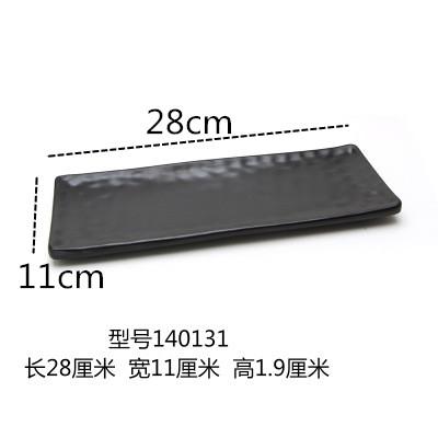 Melamine Plates Sushi Plate Rectangle Black Plastic Dinner Plate Kitchen Tableware Commercial Rotisserie Side Dishes
