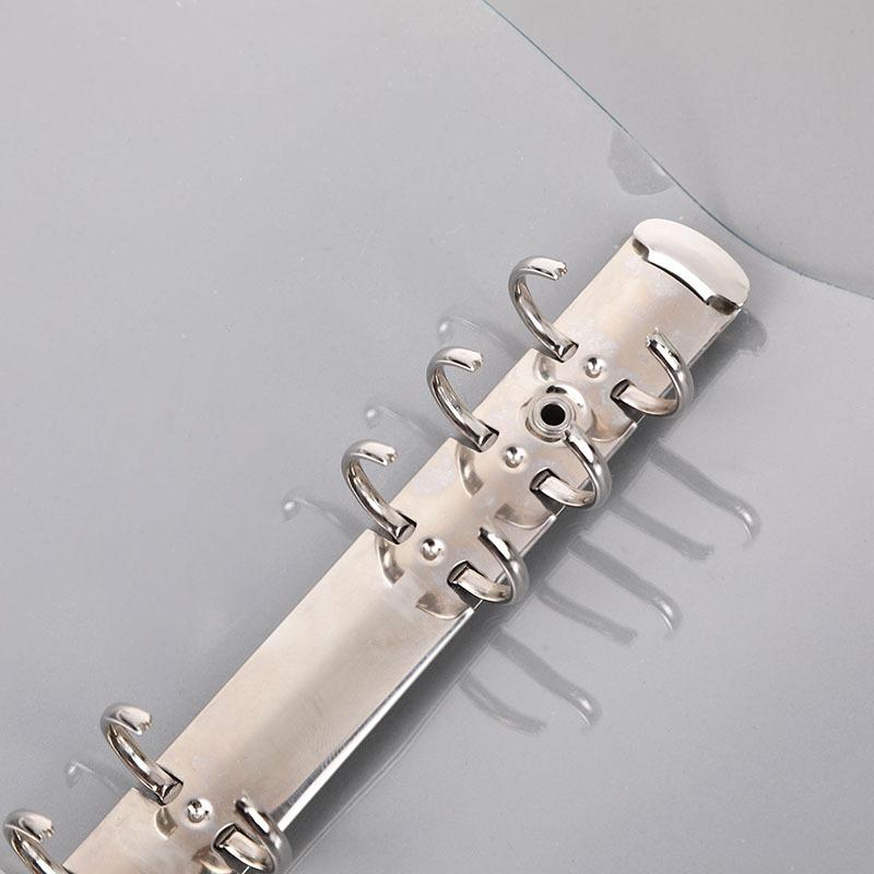 Transparente farbige Kunststoff-Clip-Aktenmappe A5/A6/Notizbuch-Ringordner, Planer, Terminkalender, Schul- und Bürobedarf