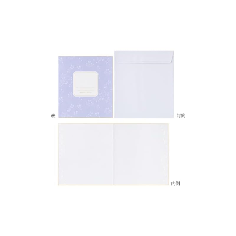 Midori Message Board Colored Shikishi (Foldable), 39 Stickers, 1 Envelope Included, Purple, 33297006