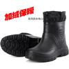 Winter Winddichte Baumwoll-Regenstiefel Herren Warme Leichte Knöchel-Regenstiefel Mode Schwarze Slip-On-Regenschuhe Herren Wasserdichte Arbeitsstiefel
