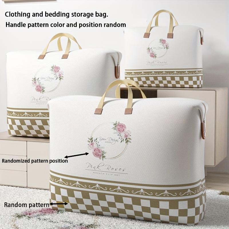 Borsa per Imballaggio con Design a Motivo Floreale, Ideale per Traslochi e Organizzazione degli Oggetti. Questa Borsa portaoggetti è perfetta per trapunte, vestiti e coperte
