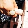 Anel Feminino Vintage Requintado de Madrepérola de Alta Qualidade