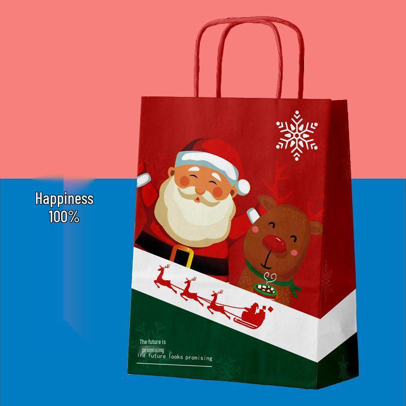 Holiday Gift Bags - Christmas, New Year, Spring Festival, Cartoon Party Favor Handled Paper Packaging