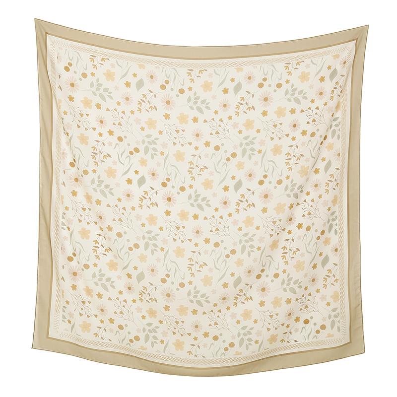 Malaysia Floral Printed 110 Square Scarf Muslim Hijab Women Elegant Shawls Ladies Casual Headscarf Turban Kerchief  Wholesale