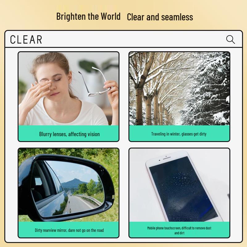 Eyeglass Wet Wipes - Lens Cleaning, Quick-Drying, Disposable Cloths for Decontamination & Degreasing