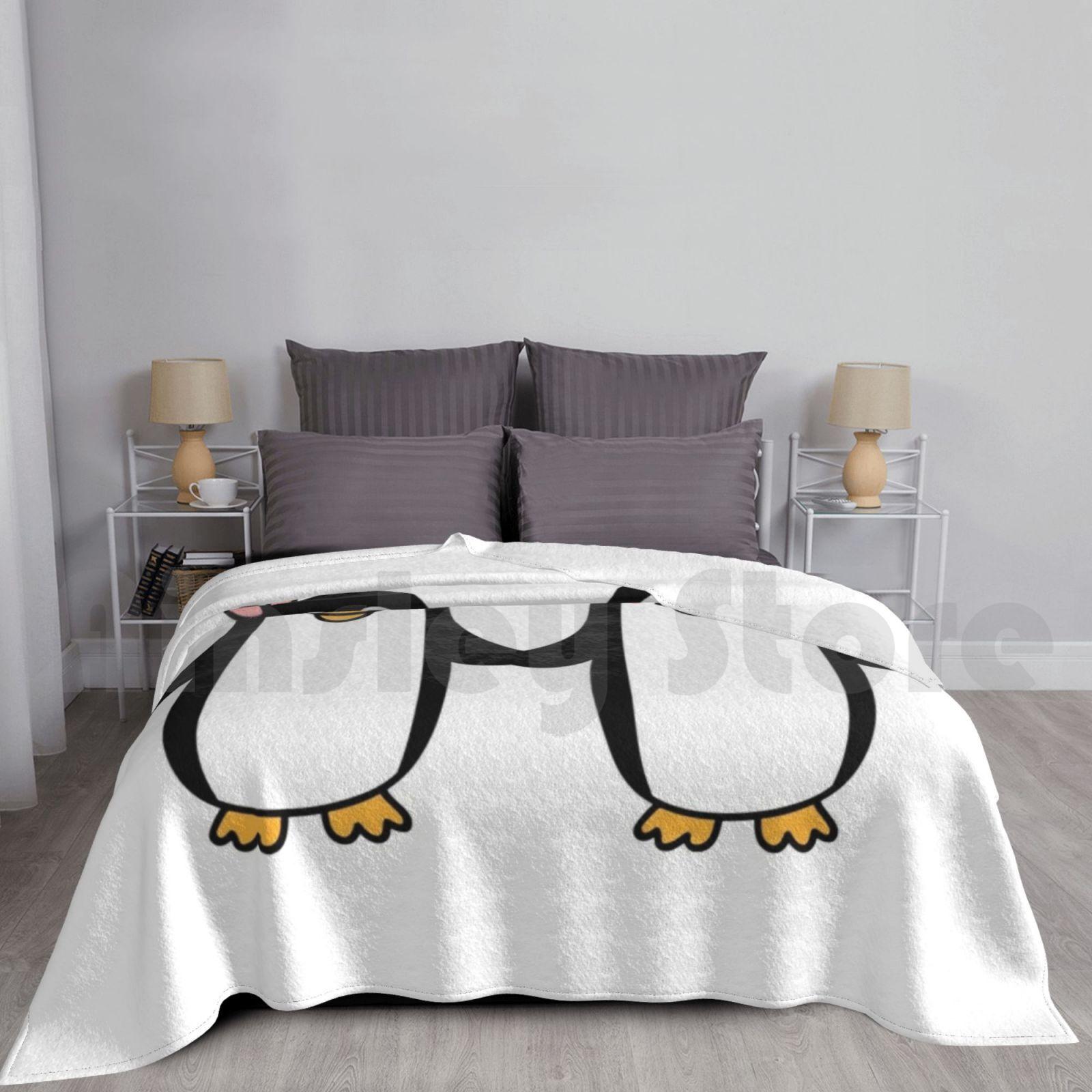 Penguins In Love Blanket Fashion Custom Penguins In Love Penguins Lover Love Penguin Wedding Engagement Size: 75*100cm, Weight: 230 GSM